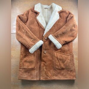 Vintage Men’s Hide Society Shearling Ranch Farm Coat XL / 2XL  Canada 90s
